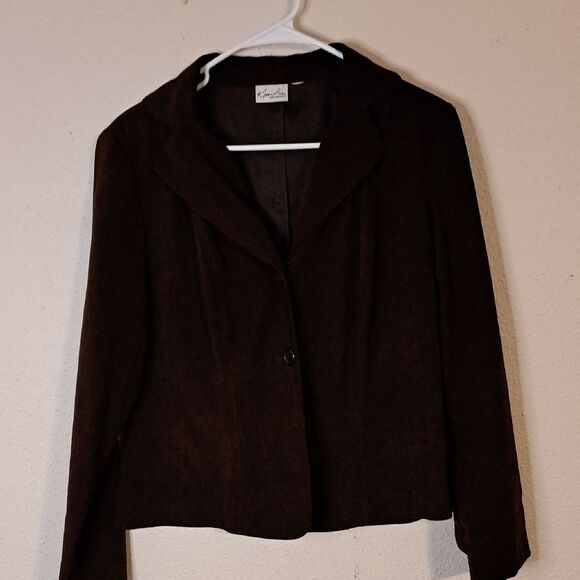 Kim Rogers Women's Brown Suit Blazer Jacket - Picture 1 of 6